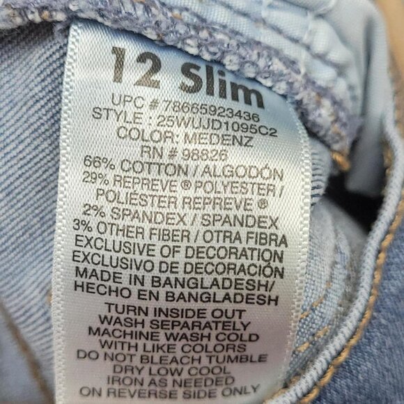 Jordache Denim Shorts – Youth 12 Slim Blue Jean Cutoffs - Picture 4 of 6